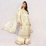 3 PIECES - Organza embroidered shirt with Flapper embroidered bottom & embroidered dupatta