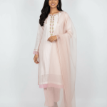 3 PIECES - Hand Embroidered Shirt with Trouser & Dupatta