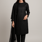 3 PIECES - Jacquard Emb Shirt with Trouser & Emb Dupatta
