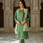 3 PIECES - Embroidered Shirt with Trouser & Printed Dupatta