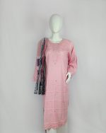 2 PIECES - Embroidered Shirt with Printed Dupatta - Image 2