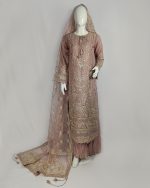 3 PIECES - Hand Emb shirt with Emb trouser along with Emb dupatta - Image 2