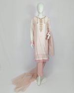 3 PIECES - Hand Embroidered Shirt with Trouser & Dupatta - Image 2