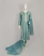 3 PIECES - Printed Shirt with Trouser & Dupatta - Image 2