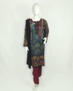 3 PIECES - Printed Shirt with Trouser & Dupatta - Image 2