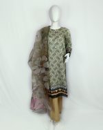 3 PIECES - Printed Shirt with Trouser & Printed Dupatta - Image 2