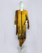 3 PIECES - Printed Shirt with Trouser & Dupatta - Image 2
