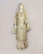 3 PIECES - Organza embroidered shirt with Flapper embroidered bottom & embroidered dupatta - Image 2