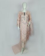 3 PIECES - Embroidered shirt with trouser & Printed dupatta - Image 2