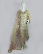 3 PIECES - Embroidered Shirt With trouser & embroidered n printed dupatta - Image 2