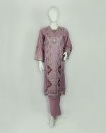 2 PIECES - Embroidered Shirt with Trouser - Image 2