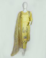 3 PIECES - Embroidered Shirt with Trouser & Printed Dupatta - Image 2