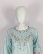 2 PIECES - Hand Embroidered Shirt with Trouser - Image 3