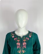 2 PIECES - Hand Embroidered Shirt with Printed Dupatta - Image 3
