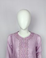 2 PIECES - Hand Embroidered Shirt with Printed Dupatta - Image 3