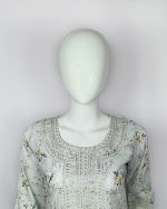 3 PIECES - Printed Embroidered Shirt with Trouser & Printed Dupatta - Image 3