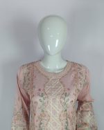 3 PIECES - Embroidered shirt with Shalwar & printed dupatta - Image 3