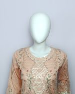 3 PIECES - Embroidered Shirt with trouser & Printed dupatta - Image 4