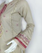 2 PIECES - Embroidered Shirt With Dupatta - Image 4