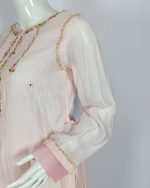 3 PIECES - Hand Embroidered Shirt with Trouser & Dupatta - Image 4