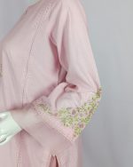 3 PIECES - Hand Embroidered Shirt with Trouser & Printed Dupatta - Image 4