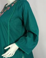 2 PIECES - Hand Embroidered Shirt with Printed Dupatta - Image 4