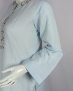 2 PIECES - Hand Embroidered Shirt with Printed Dupatta - Image 4