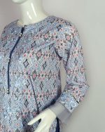 3 PIECES - Printed Embroidered Shirt with trouser & printed dupatta - Image 4