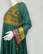 3 PIECES - Embroidered top with gharara pant along with embroidered dupatta - Image 4