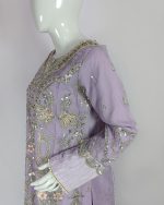 3 PIECES - Embroidered shirt with trouser & embrodered dupatta - Image 4