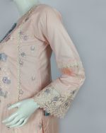 3 PIECES - Embroidered shirt with trouser & Printed dupatta - Image 4