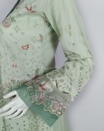 3 PIECES - Embroidered shirt with trouser & printed dupatta - Image 5