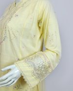 3 PIECES - Embroidered Shirt with trouser & printed dupatta - Image 4