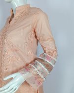 3 PIECES - Embroidered Shirt with trouser & Printed Dupatta - Image 4