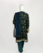 3 PIECES - Printed Embroidered Shirt with trouser & dupatta - Image 5