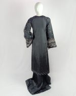 3 PIECES - Embroidered organza shirt with silk trouser & Embroidered organza dupatta - Image 5