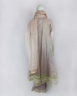 3 PIECES - Embroidered angrakha frok with gharara pant & dupatta - Image 5