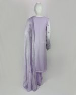 3 PIECES - Embroidered shirt with touser & embroidered chiffon dupatta - Image 5