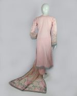 3 PIECES - Embroidered shirt with Shalwar & printed dupatta - Image 5