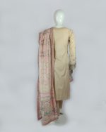 3 PIECES - Embroidered Shirt with trouser & Printed Dupatta - Image 5