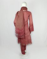 3 PIECES -  Embroidered Shirt with Trouser & embroidered dupatta - Image 5