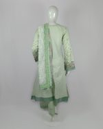 3 PIECES - Embroidered shirt with trouser & printed dupatta - Image 6