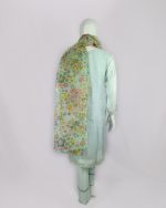 3 PIECES - Hand Embroidered Shirt with Trouser & Printed Dupatta - Image 5