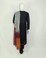 3 PIECES - Hand Embroidered Shirt with Trouser & Printed Dupatta - Image 5