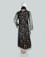 3 PIECES - Organza embroidered shirt with printed raw silk, along with embroidered dupatta and trouser - Image 6