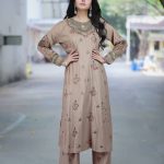 2 PIECES - Embroidered Shirt with Embroidered Trouser