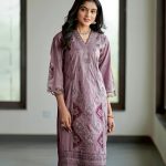 2 PIECES - Embroidered Shirt with Trouser