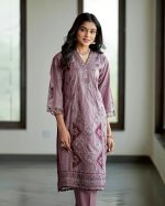 2 PIECES - Embroidered Shirt with Trouser