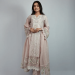 3 PIECES - Embroidered Shirt with trouser & Dupatta