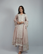 3 PIECES - Embroidered Shirt with trouser & Dupatta